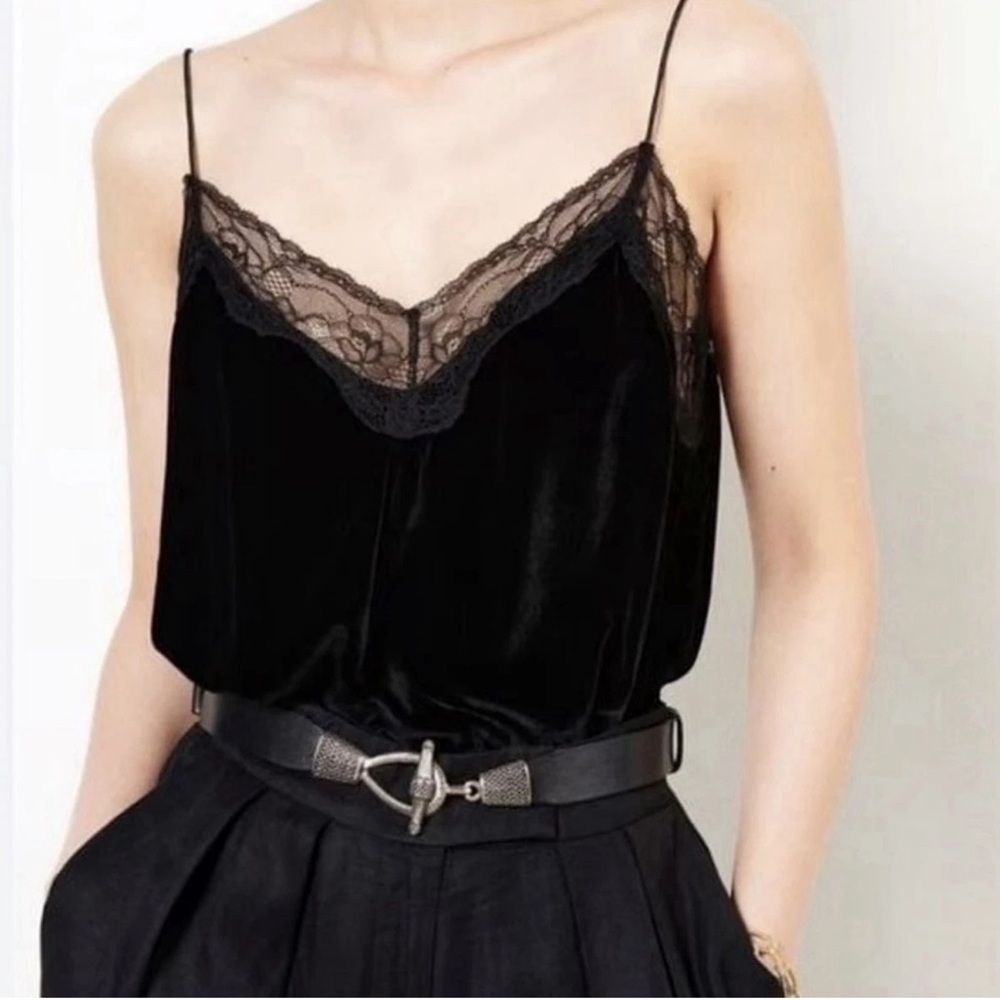 ba&sh BA&SH Veira Velvet & Lace Camisole